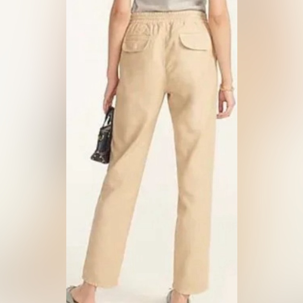J.Crew Tie-Waist Camp Pant- NWT- Dark Beechwood- Size MEDIUM - Picture 3 of 9